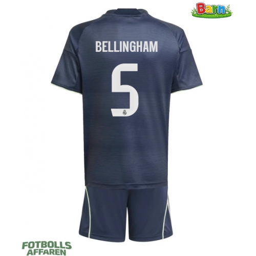 Real Madrid Jude Bellingham #5 Bortaställ Barn 2025-26 Kortärmad (+ Korta byxor)